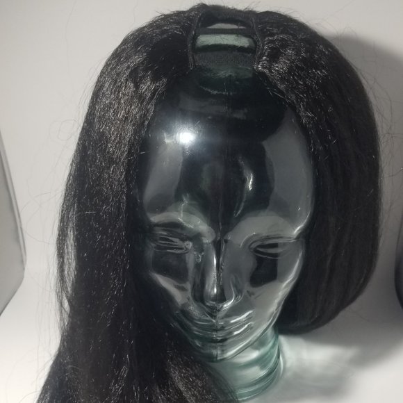 U-Part Wig. Kinky Straight. Synthetic. - Picture 3 of 6
